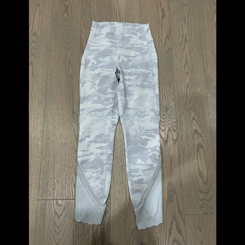 New without tags - never worn ! Grey and white camo Lululemon cropped pants